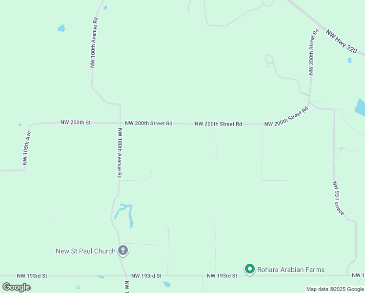 map of restaurants, bars, coffee shops, grocery stores, and more near 9540 Northwest 200th Street Road in Micanopy