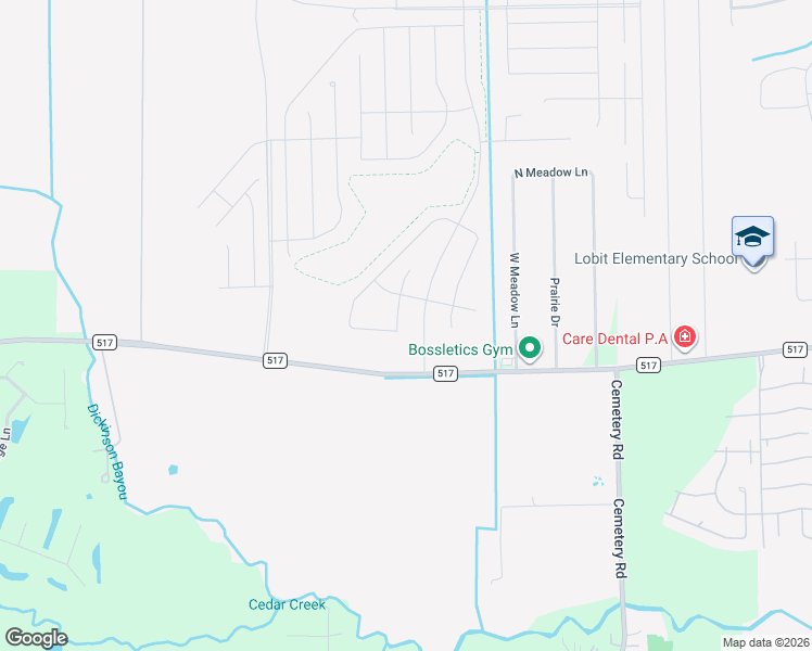 map of restaurants, bars, coffee shops, grocery stores, and more near Farm to Market Road 517 in Dickinson