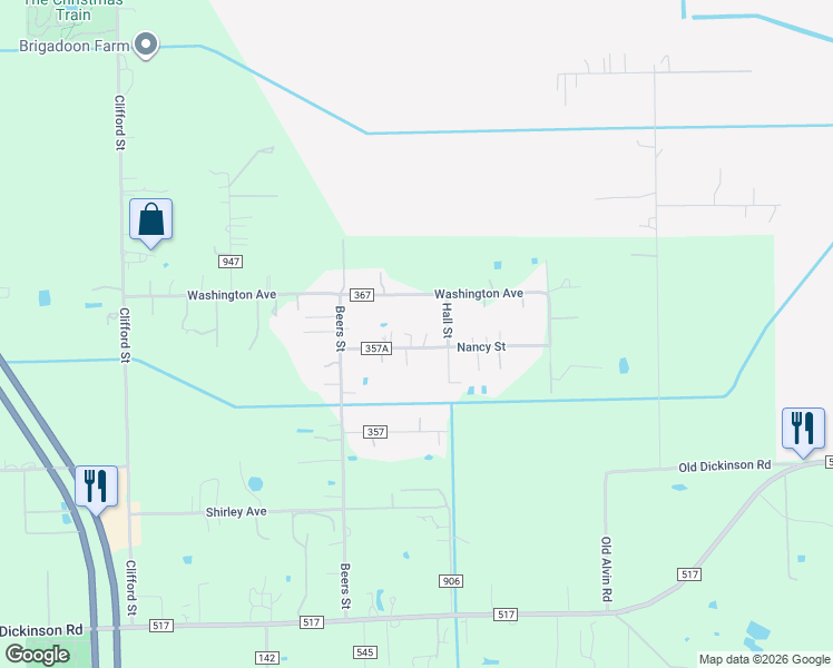 map of restaurants, bars, coffee shops, grocery stores, and more near 2571 County Road 357A in Alvin