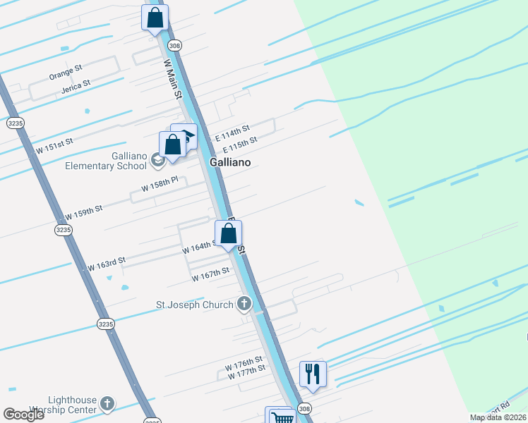 map of restaurants, bars, coffee shops, grocery stores, and more near 100-242 East 120th Street in Galliano