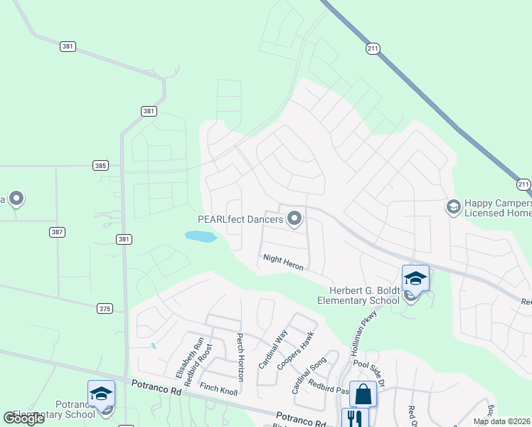 map of restaurants, bars, coffee shops, grocery stores, and more near 15503 Cooks Petrel in San Antonio