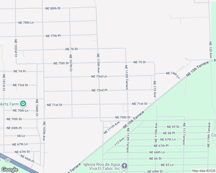 map of restaurants, bars, coffee shops, grocery stores, and more near 11091 Northeast 72nd Place in Bronson