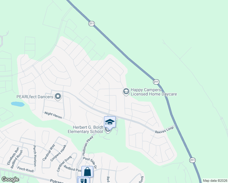map of restaurants, bars, coffee shops, grocery stores, and more near 914 Red Crossbill in San Antonio