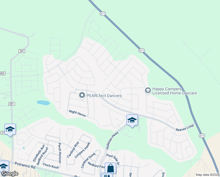 map of restaurants, bars, coffee shops, grocery stores, and more near 721 Brown Thrasher in San Antonio