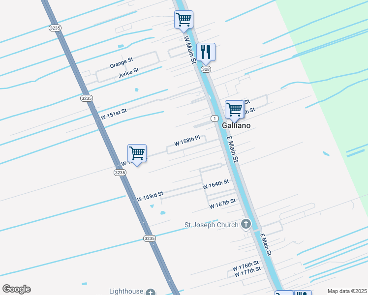 map of restaurants, bars, coffee shops, grocery stores, and more near 201-569 West 158th Place in Galliano