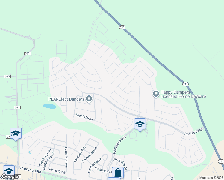 map of restaurants, bars, coffee shops, grocery stores, and more near 721 Brown Thrasher in San Antonio