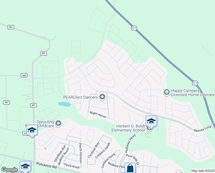 map of restaurants, bars, coffee shops, grocery stores, and more near 15410 Crimson Topaz in San Antonio