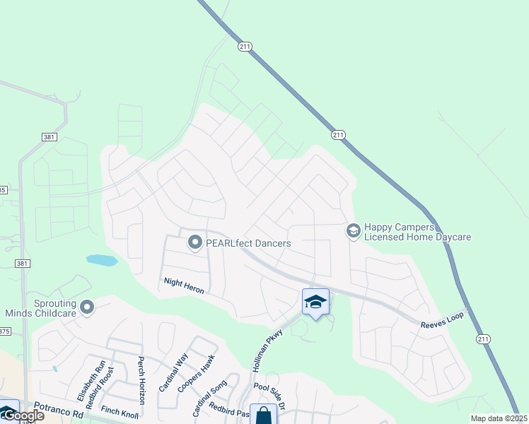 map of restaurants, bars, coffee shops, grocery stores, and more near 721 Brown Thrasher in San Antonio