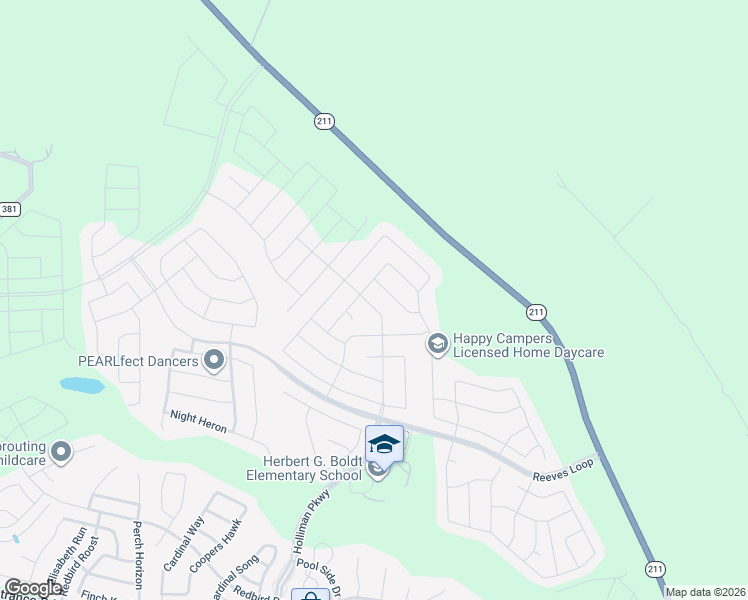map of restaurants, bars, coffee shops, grocery stores, and more near 834 Hollimon Parkway in San Antonio