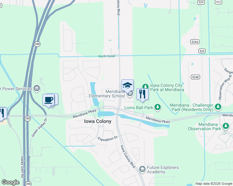 map of restaurants, bars, coffee shops, grocery stores, and more near 9811 Carver Drive in Rosharon