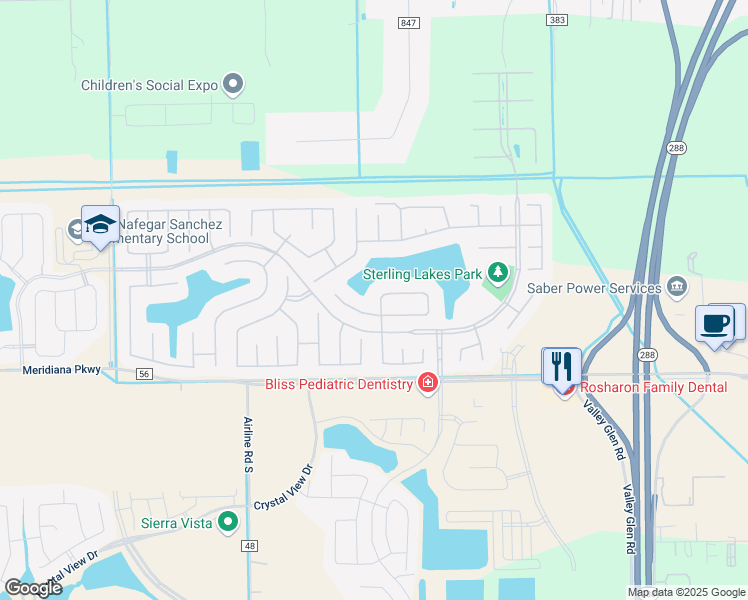 map of restaurants, bars, coffee shops, grocery stores, and more near 9706 Silver Terrace Dr in Rosharon