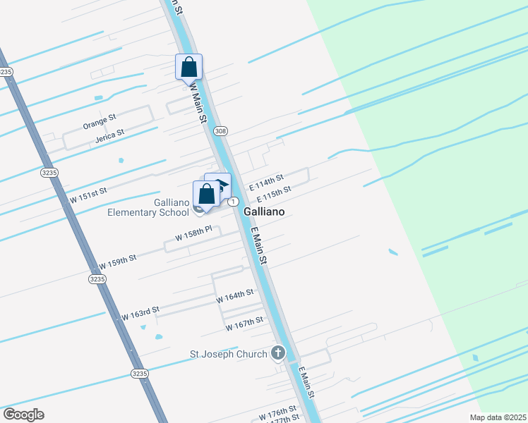 map of restaurants, bars, coffee shops, grocery stores, and more near in Galliano