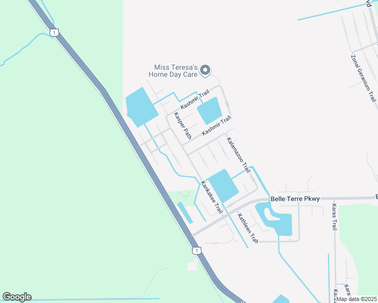 map of restaurants, bars, coffee shops, grocery stores, and more near 94 Kalamazoo Trail in Palm Coast