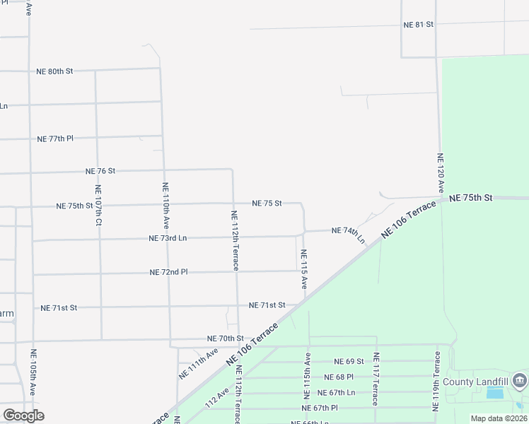 map of restaurants, bars, coffee shops, grocery stores, and more near 11390 Northeast 75 Street in Bronson