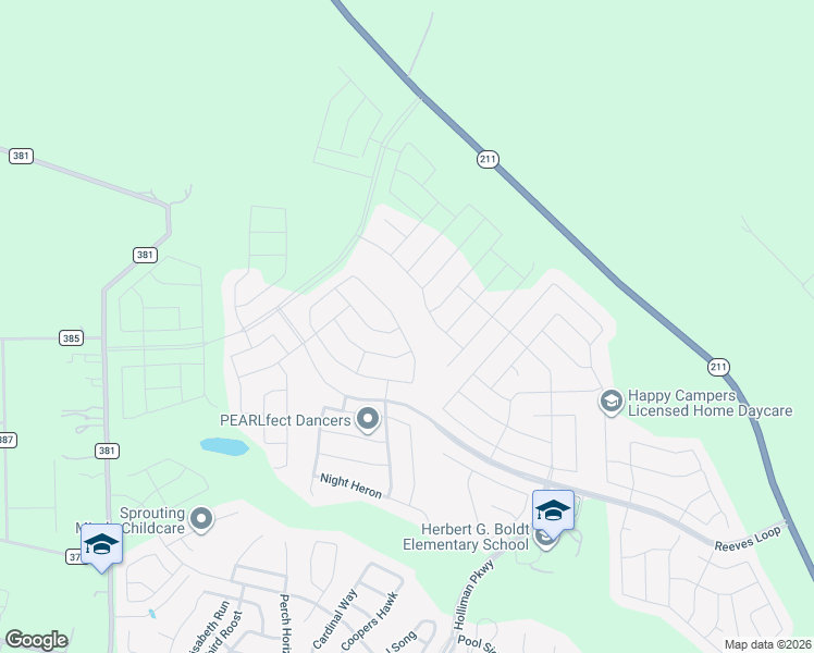 map of restaurants, bars, coffee shops, grocery stores, and more near Reeves Loop in San Antonio