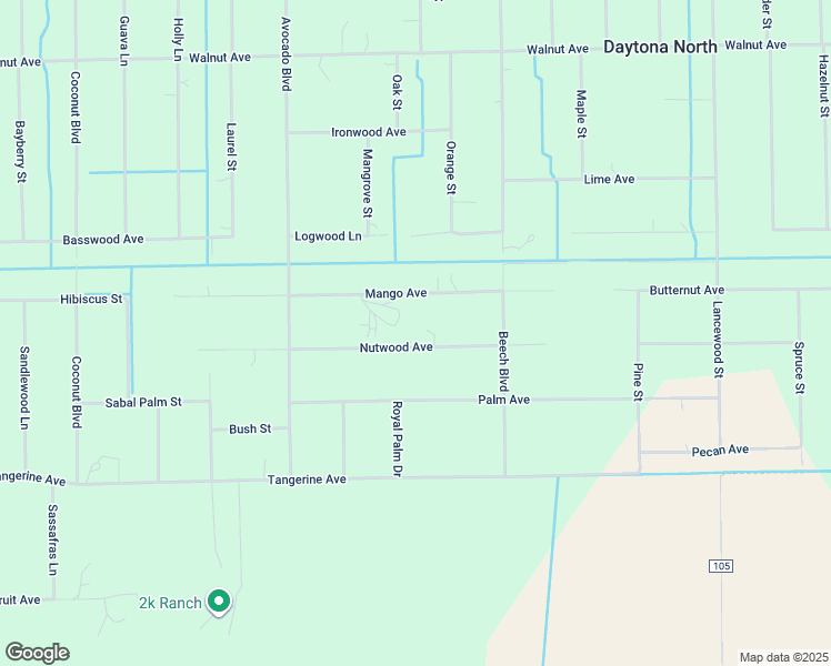 map of restaurants, bars, coffee shops, grocery stores, and more near 5669 Mango Avenue in Bunnell