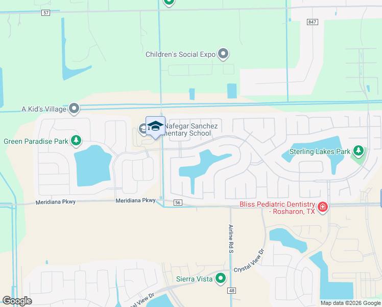 map of restaurants, bars, coffee shops, grocery stores, and more near 1846 Opal Peach Drive in Rosharon