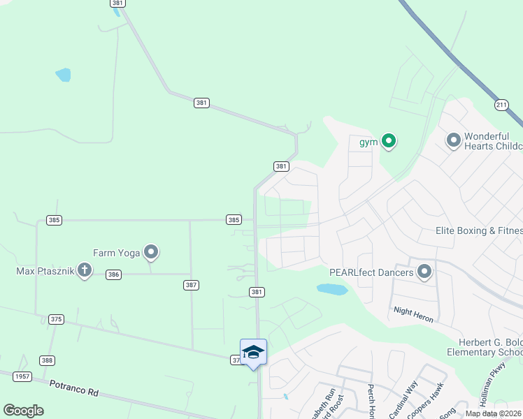 map of restaurants, bars, coffee shops, grocery stores, and more near 609 County Road 381 in San Antonio