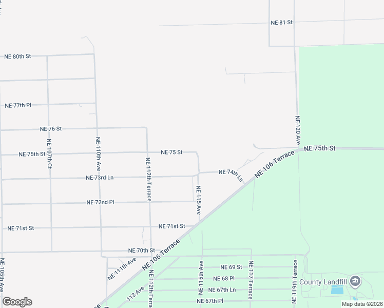 map of restaurants, bars, coffee shops, grocery stores, and more near 11390-11490 Northeast 75 Street in Bronson