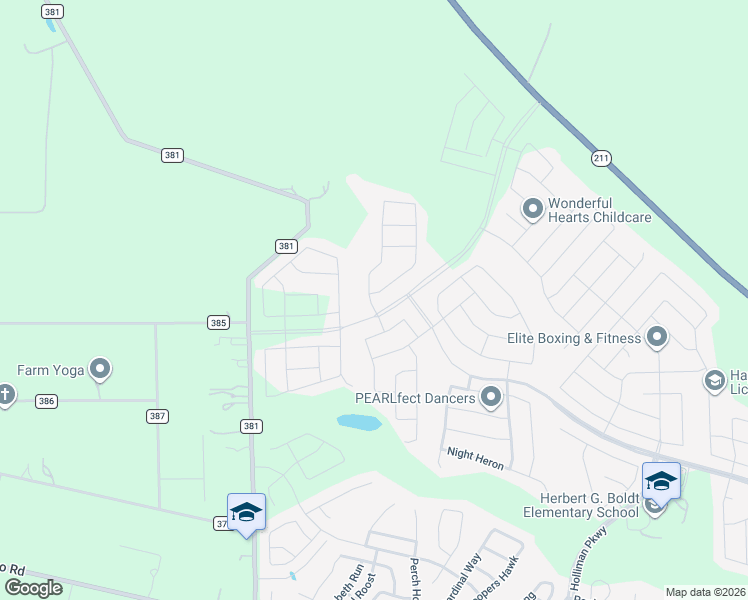 map of restaurants, bars, coffee shops, grocery stores, and more near 609 County Road 381 in San Antonio