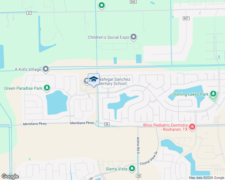 map of restaurants, bars, coffee shops, grocery stores, and more near 1846 Opal Peach Drive in Rosharon