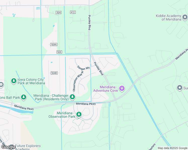 map of restaurants, bars, coffee shops, grocery stores, and more near 9619 Wright Drive in Arcola