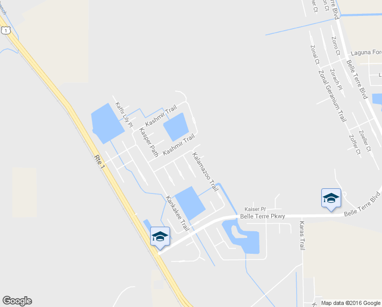 map of restaurants, bars, coffee shops, grocery stores, and more near 67 Kalamazoo Trail in Palm Coast