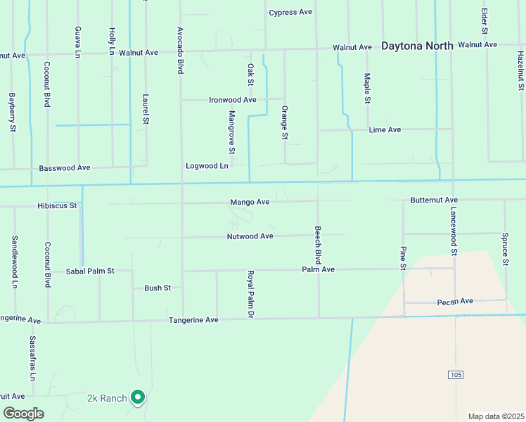 map of restaurants, bars, coffee shops, grocery stores, and more near 5669 Mango Avenue in Bunnell
