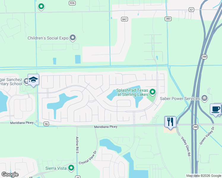 map of restaurants, bars, coffee shops, grocery stores, and more near 9515 Emerald Lakes Drive in Rosharon