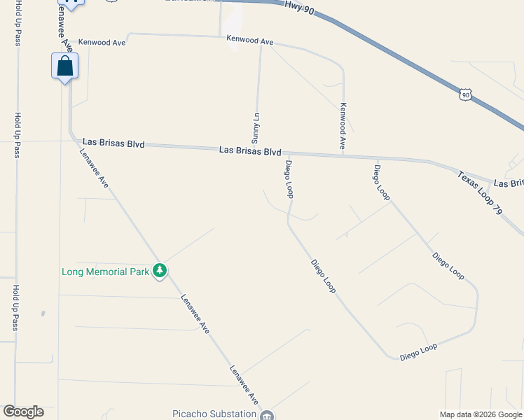 map of restaurants, bars, coffee shops, grocery stores, and more near 207 Gabriella's Way in Del Rio