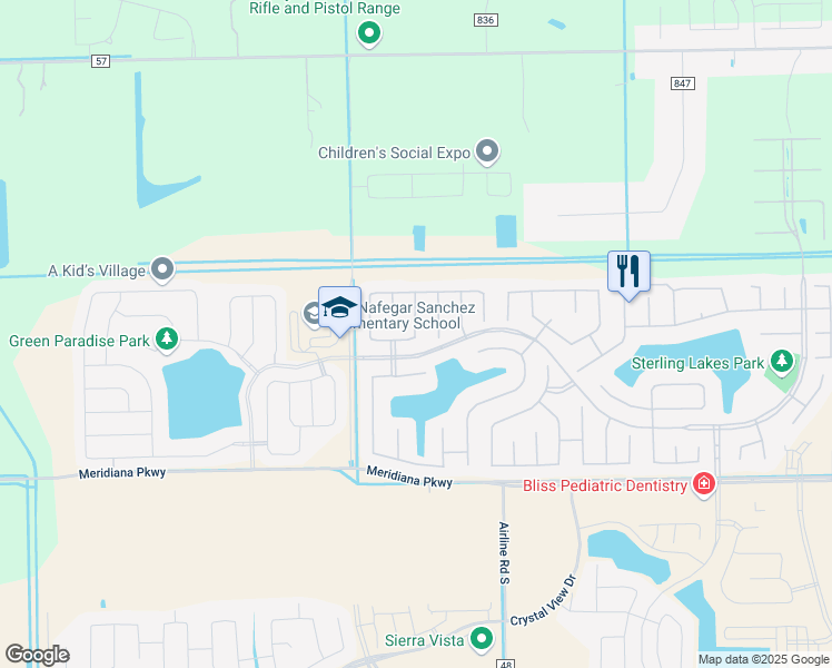 map of restaurants, bars, coffee shops, grocery stores, and more near Amethyst Glen Drive in Rosharon