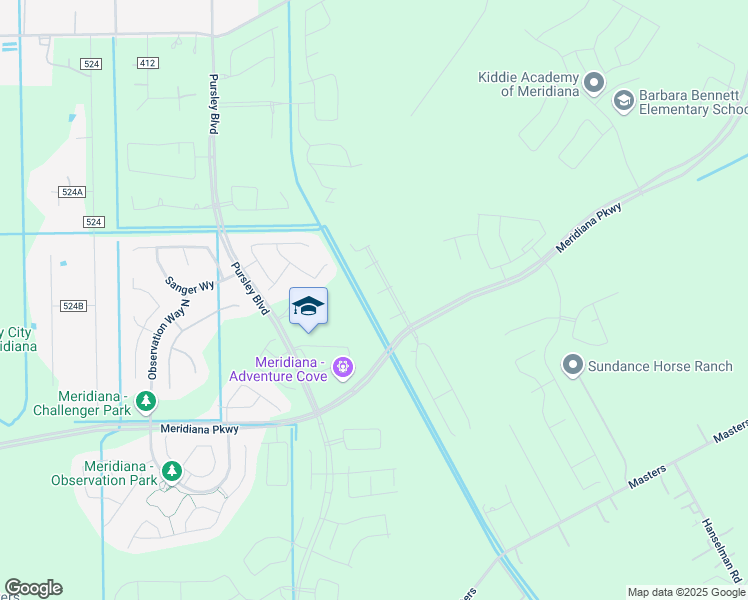 map of restaurants, bars, coffee shops, grocery stores, and more near Manvel Parkway in Manvel