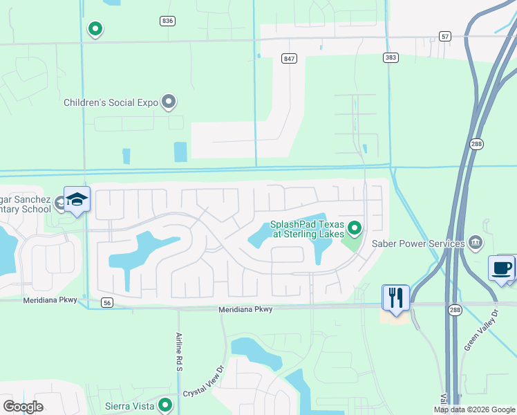 map of restaurants, bars, coffee shops, grocery stores, and more near 9410 Copper Cove Lane in Rosharon