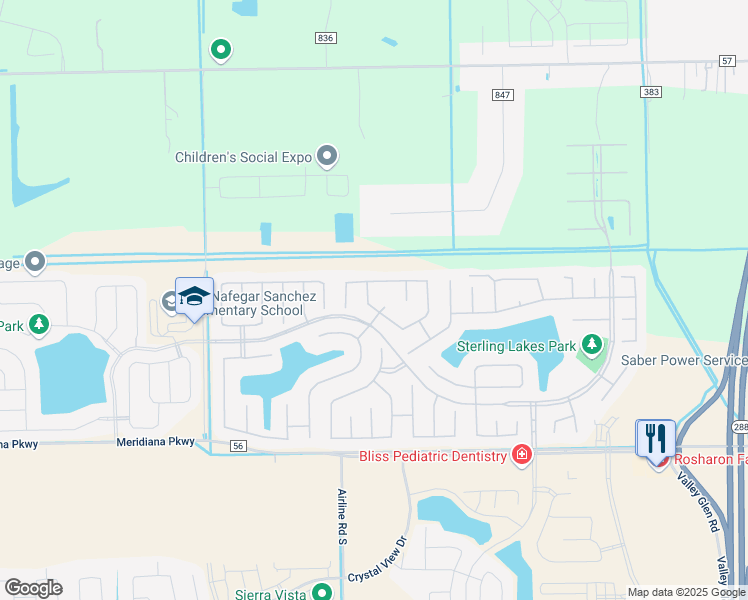 map of restaurants, bars, coffee shops, grocery stores, and more near 9415 White Diamond Lane in Rosharon