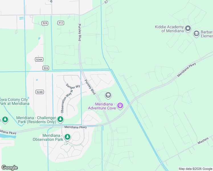 map of restaurants, bars, coffee shops, grocery stores, and more near 9607 Wilder Road in Arcola