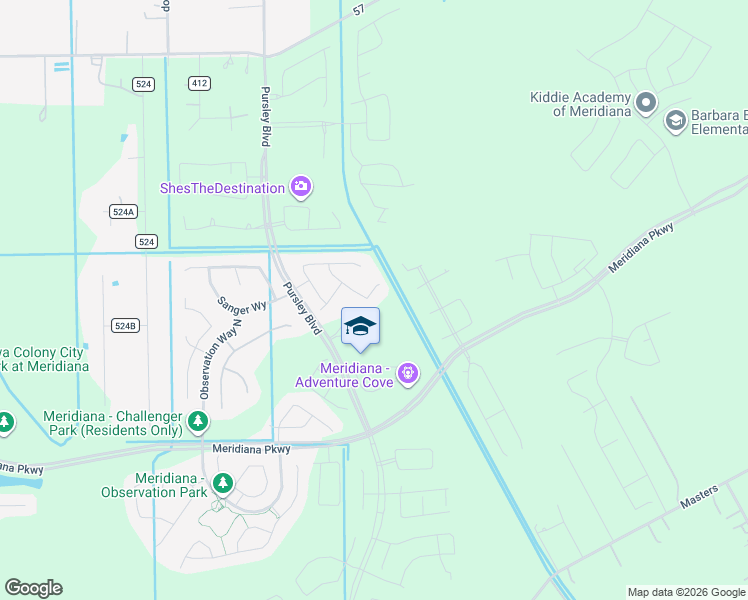 map of restaurants, bars, coffee shops, grocery stores, and more near 9607 Wilder Road in Arcola