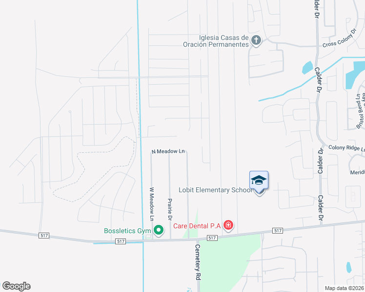 map of restaurants, bars, coffee shops, grocery stores, and more near 3020 North Meadow Lane in Dickinson