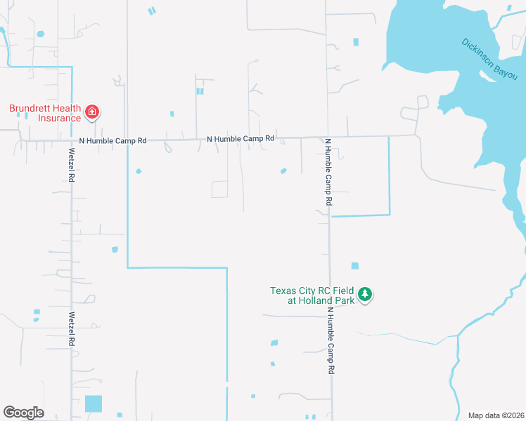 map of restaurants, bars, coffee shops, grocery stores, and more near 8321 N Humble Camp Rd in Dickinson
