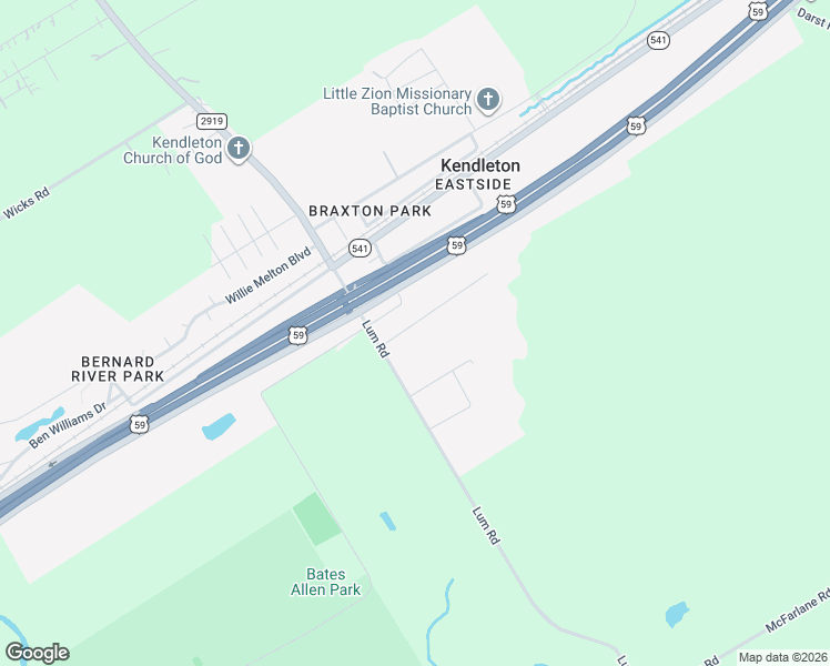 map of restaurants, bars, coffee shops, grocery stores, and more near 110 Tb Mitchell Road in Kendleton