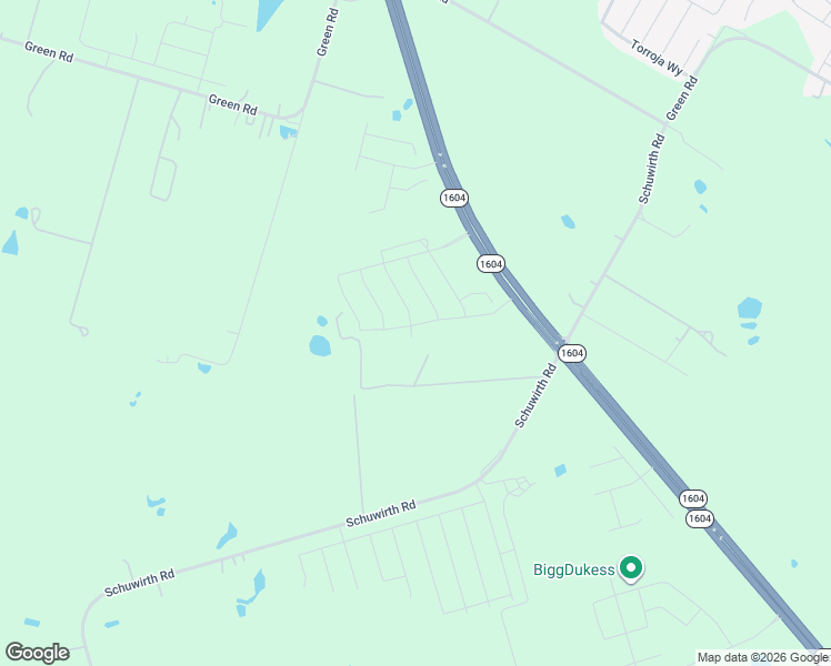 map of restaurants, bars, coffee shops, grocery stores, and more near 1831 Schuwirth Road in Converse