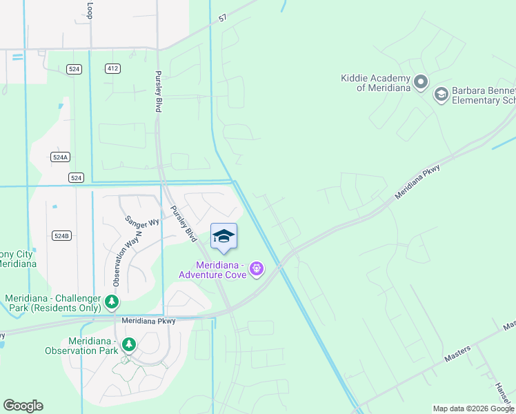 map of restaurants, bars, coffee shops, grocery stores, and more near in Manvel