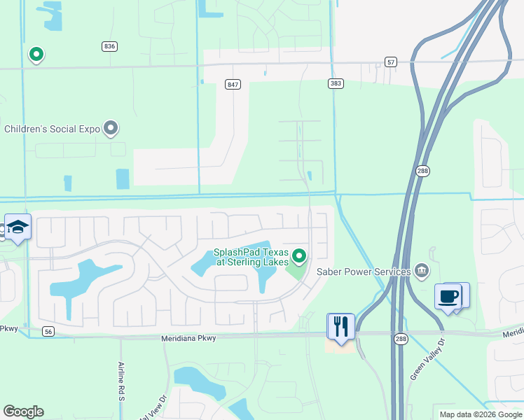 map of restaurants, bars, coffee shops, grocery stores, and more near 2543 Crystal Shore Drive in Rosharon
