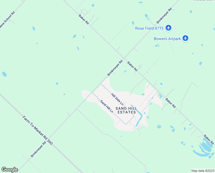 map of restaurants, bars, coffee shops, grocery stores, and more near 4515 Hill Side Lane in Needville