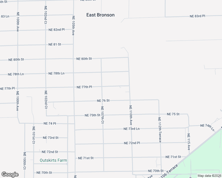 map of restaurants, bars, coffee shops, grocery stores, and more near 10850 Northeast 77th Place in Bronson