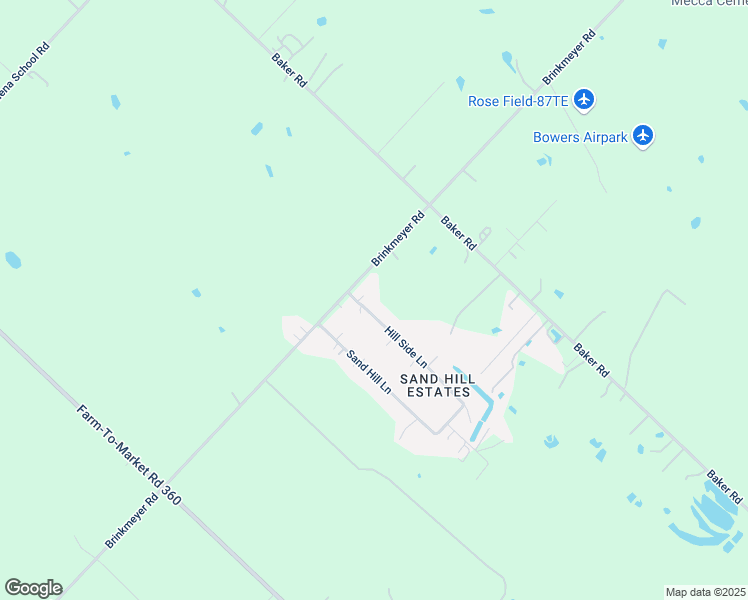 map of restaurants, bars, coffee shops, grocery stores, and more near 4515 Hill Side Lane in Needville