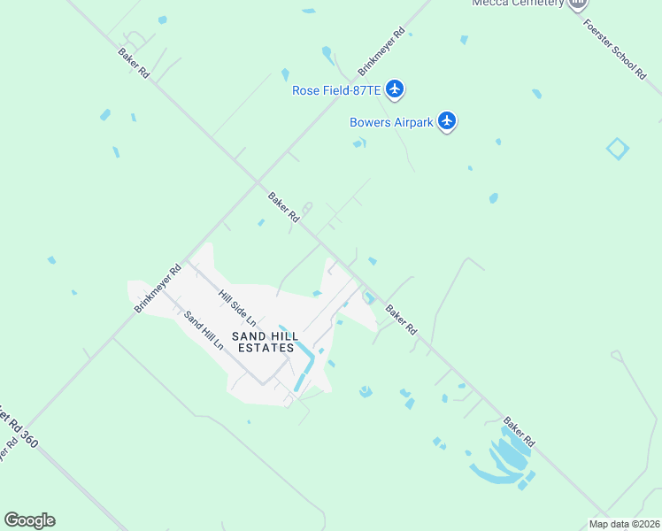 map of restaurants, bars, coffee shops, grocery stores, and more near 4910 Baker Road in Needville