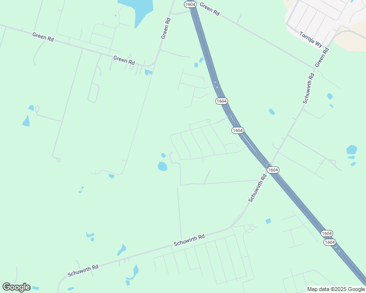map of restaurants, bars, coffee shops, grocery stores, and more near 1831 Schuwirth Road in Converse