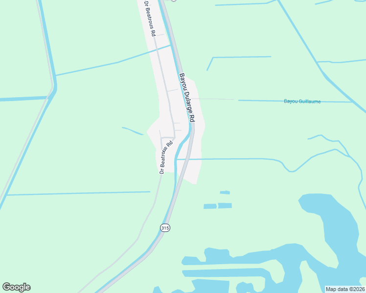 map of restaurants, bars, coffee shops, grocery stores, and more near 1478 Bayou Dularge Road in Terrebonne Parish