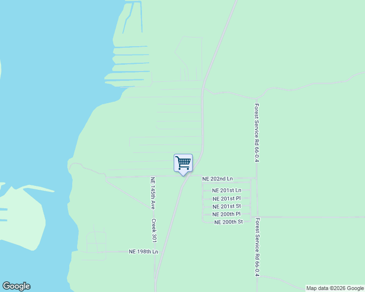 map of restaurants, bars, coffee shops, grocery stores, and more near 14610 Northeast 204th Lane in Fort McCoy