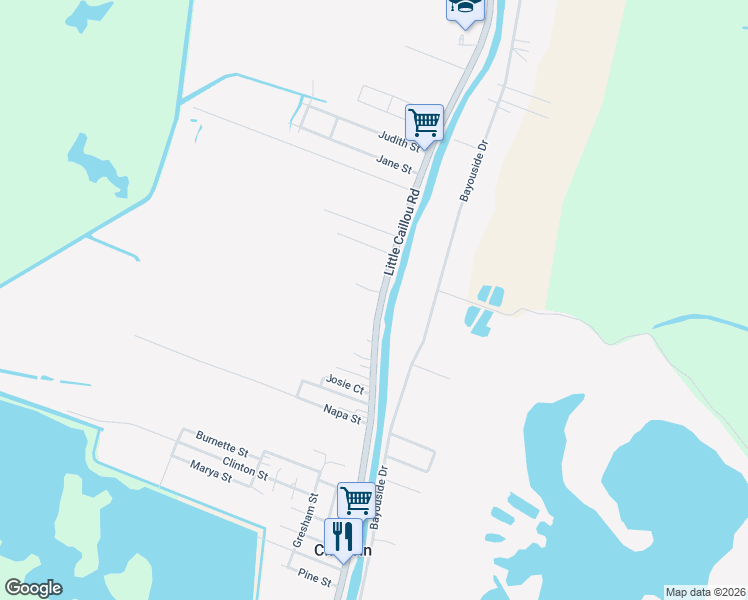 map of restaurants, bars, coffee shops, grocery stores, and more near 5404 Louisiana 56 in Chauvin